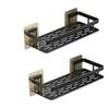 No Drill Wall Mount Bathroom Storage Shelf Corner Shower Rack Organizer with Adhesive