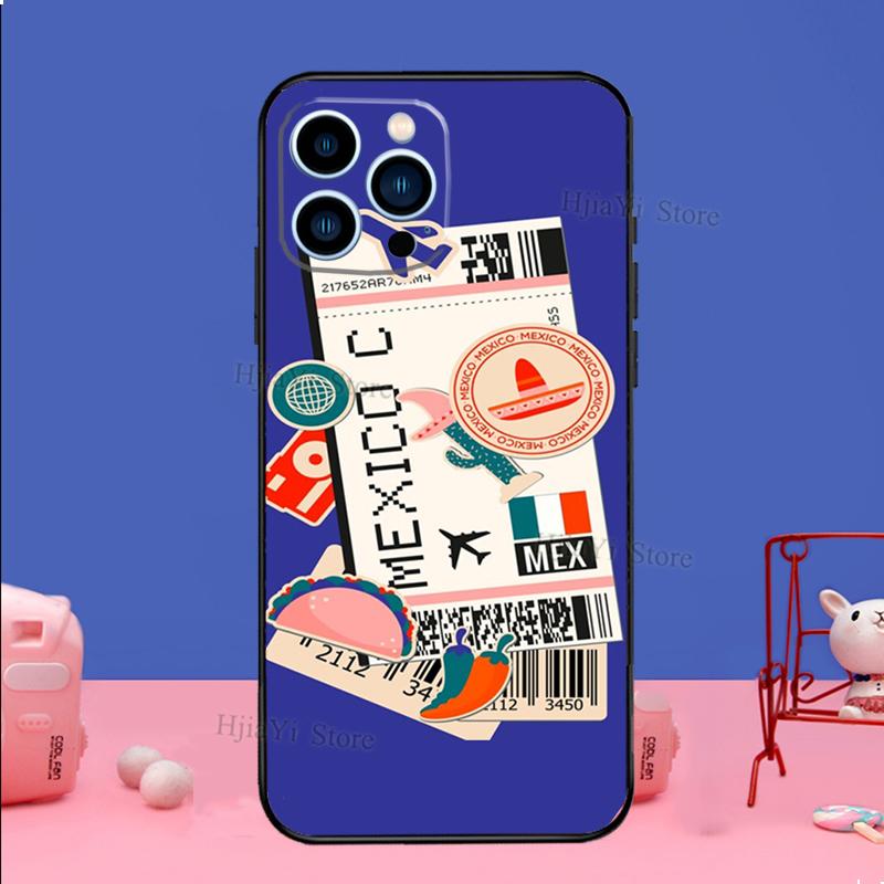 BOARDING PASS New York TOKYO Traveltickets Phone Case For iPhone 11 12 13 Pro Max Mini XS XR 7 8 Plus SE2 Funda Coque Capa Cover