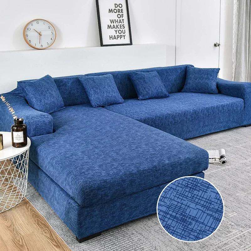 Corner Sofa Covers for Living Room Elastic Slipcovers Couch Cover Stretch Sofa Towel L Shape Chaise Longue