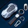 Car Key Case Cover For Mercedes Benz C E A B S Class Gle Gla Glb, Soft Tpu Key Fob Protector With Luxury Zinc Alloy Frame