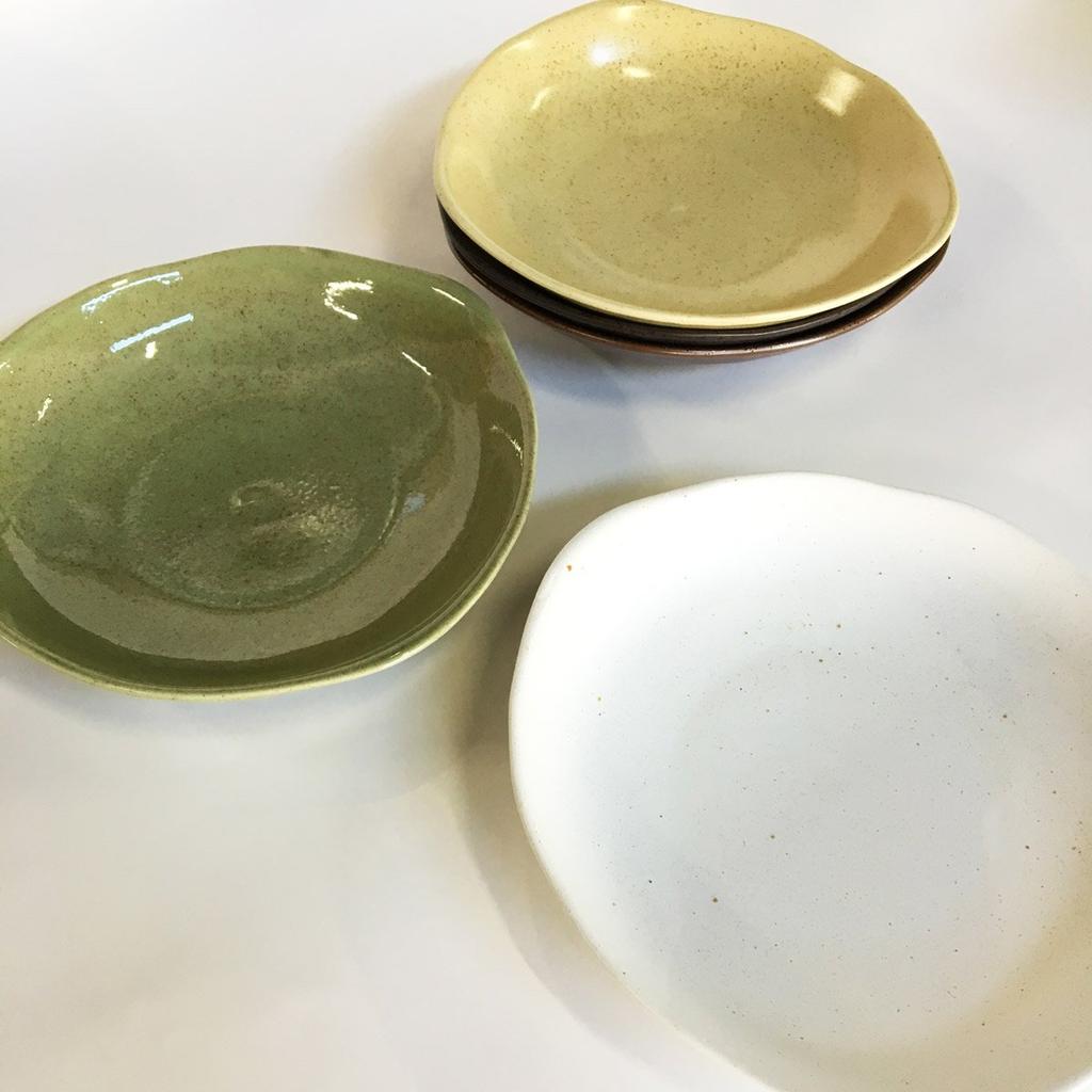 Nishikai Pottery Pasta Plate Curry Plate Set Ajiwai 5 Piece Set Diameter 22cm Dish Oval Pasta Plate Dishwasher Microwave Safe Japanese Tableware Made