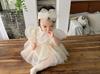 Baby Einteiler Halber Geburtstag Schreinbesuch Kleid Mädchen Festkleid Tüll Haarband Baby Hochzeit 1 Jahr 100 Tage [germeyshop] (Rosa, 80cm)