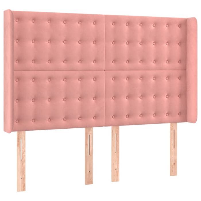 VidaXL LED Headboard Bedroom Furniture Double Bed Accessory Head of Bed Frame Interior Pink 3124535