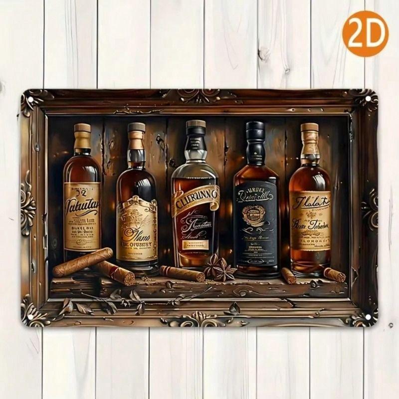 1 Piece Retro Metal Tin Sign Decorative Painting 8x12 Inch Office Living Room Patio Wall Decor