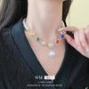 Colorful Crystal Pearl Beaded Versatile Necklace - Light Luxury & Fashionable Design