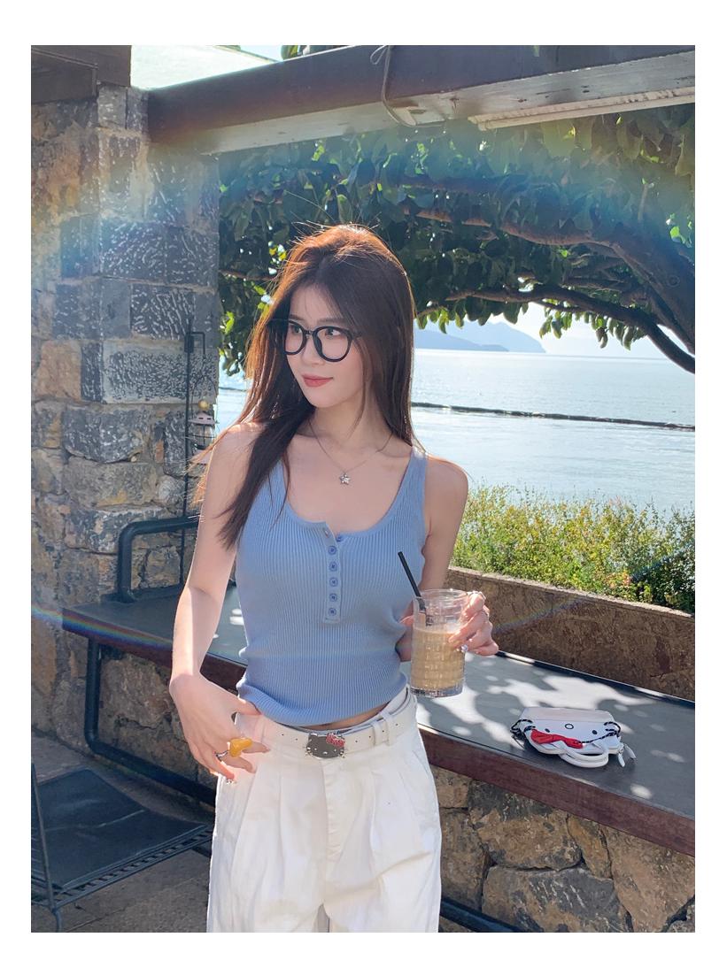 

Женская красно-черная вязаная майка, облегающий топ без рукавов One Size