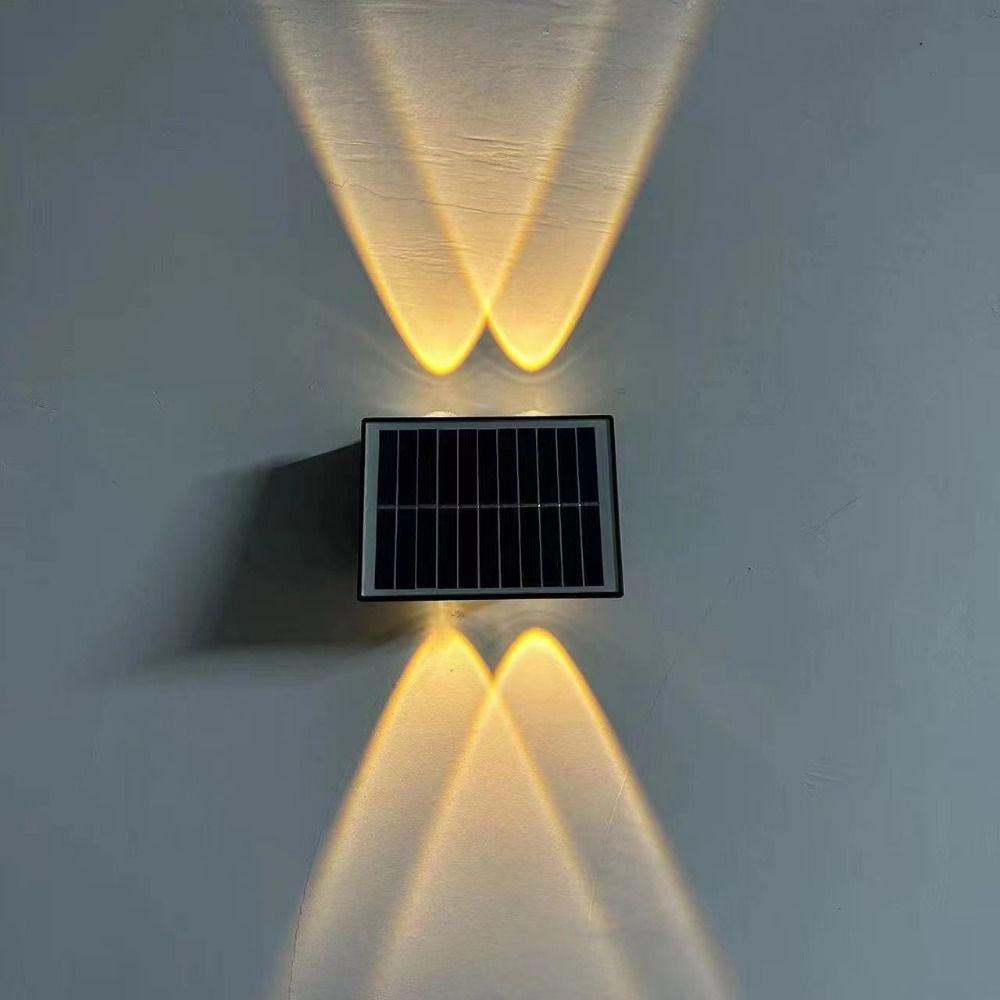 Warm/White/RGB Lights 4/6/8 LED Solar Light Up and Down Fence Solar Lamp Solar Wall Lamp  Decor