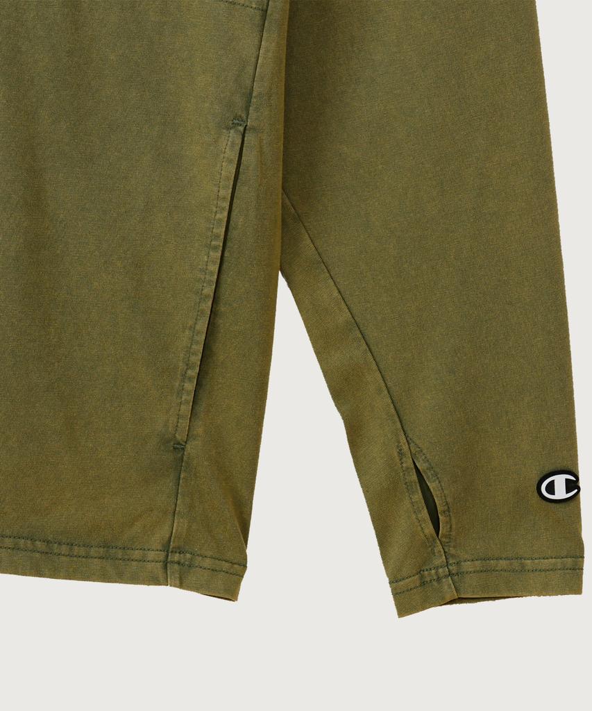 Washed Regular Fit Athletic Long Sleeve Hoodie Olive