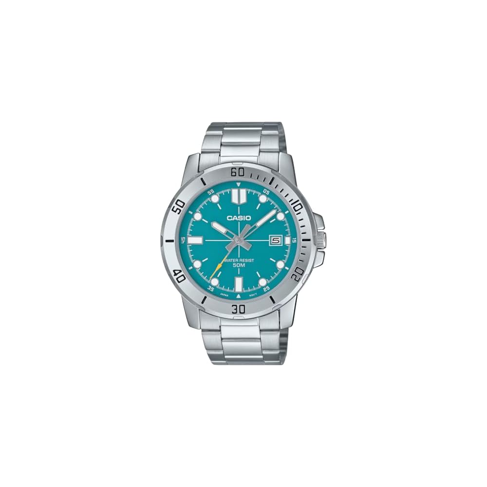 Casio Standard Analog Quartz Men's Watch MTP-VD01D-3E2V Metal Band Blue Green Overseas Model