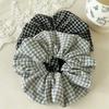 Lassic British Style Plaid Scrunchies Cotton Linen Feeling Hair Ties Minimalist Checkerboard Hair Rope For Professional Women