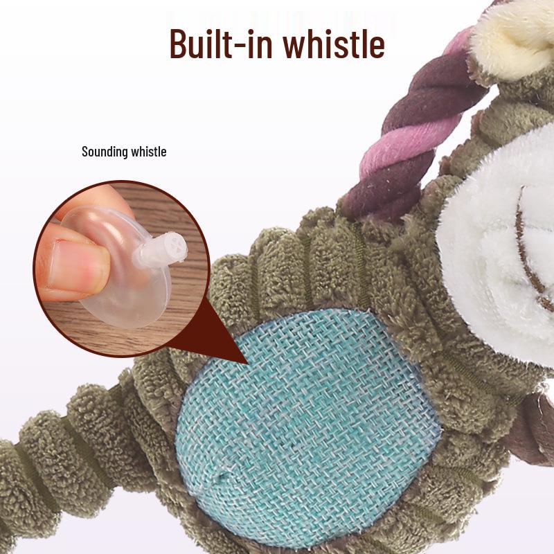 Plush Long-Legged Elephant Monkey Lion Dog Toy - Chew Resistant and Teething Friendly