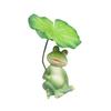 Weather Resistant Frogs Garden Statue With Umbrella Resin Statue Decoration For Yard Aquariums Landscape Props