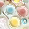 Cute Blush Gradient Korean Tableware Plate Dessert Fruits and Vegetables Plate Yogurt Rice Bowl Underglaze Ceramic Tableware Set