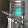 Stainless Steel Towel Rack 40cm 50cm 60cm 80cm Strong Bathroom Wall Shelf Organizer for Home Toilet Hanging