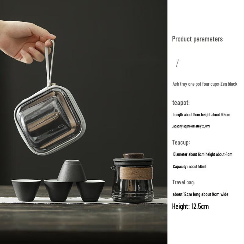 Creative Outdoor Portable Glass Travel Tea Set