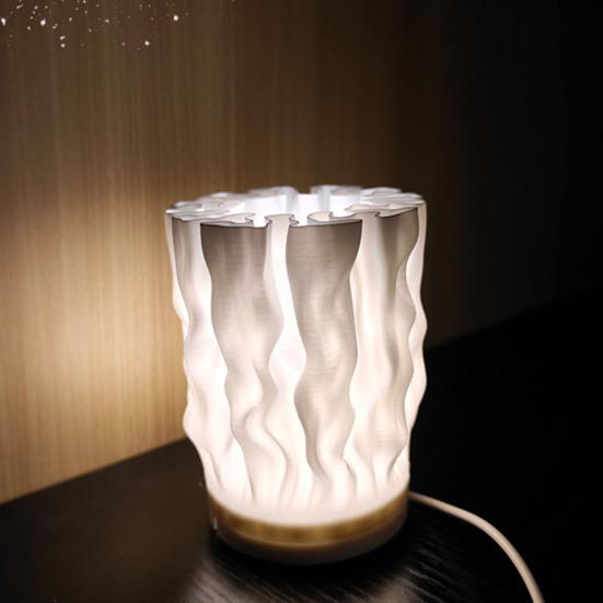 Yousheng 3D Printed Pleated Night Light Decorative Bedside Lamp with Unique Accordion Design USB Powered Table Lamp for Living Room Home Decor