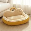 Cozy Elevated Dog House with Cute Eye Pillow for Neck Support - Warm Nest for Deep Sleep In Autumn & Winter