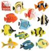 Tropische Vissen Speelgoed Set voor Kinderen - Clownvis, Vlinder vis, Keizersvis Decoraties voor Aquarium Landschapsinrichting