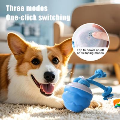 Interaktivní hračka s míčkem pro psa Dotykem aktivovaný kutálející se pískací míček Automaticky se pohybující zlý míček pro malé a středně velké psy