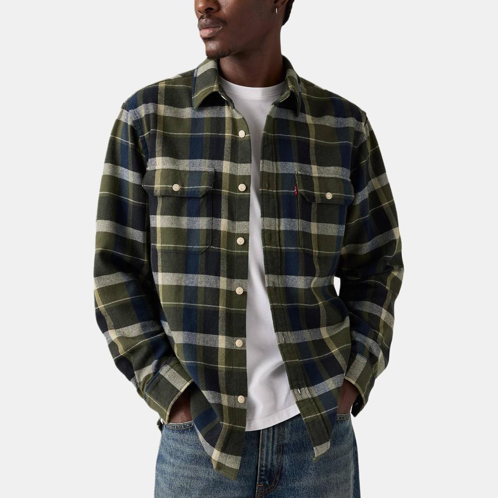 Levis Los Comfortabel Zacht Geruit Puntkraag Lange Mouw Shirt Heren shirts 19573-0288