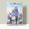 Anime W-Whispered Words Throw Lightweight 240g Flannel Blanket Soft Skin-friendly for Summer Cooling