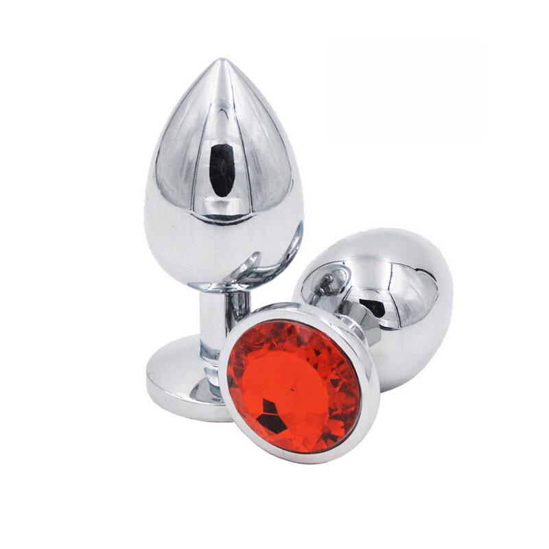 Metal Anal Plug Sex Toys Adult Anal Expansion Training Masturbation Woman/Man Ass Round Crystal Jewelry Butt Plug SM Adult