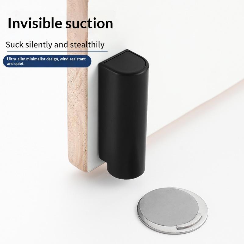 Magnetic Hidden Door Stopper Anti-Fade Paint No Drill Wall Bumper for Home Living Room Furniture Protector