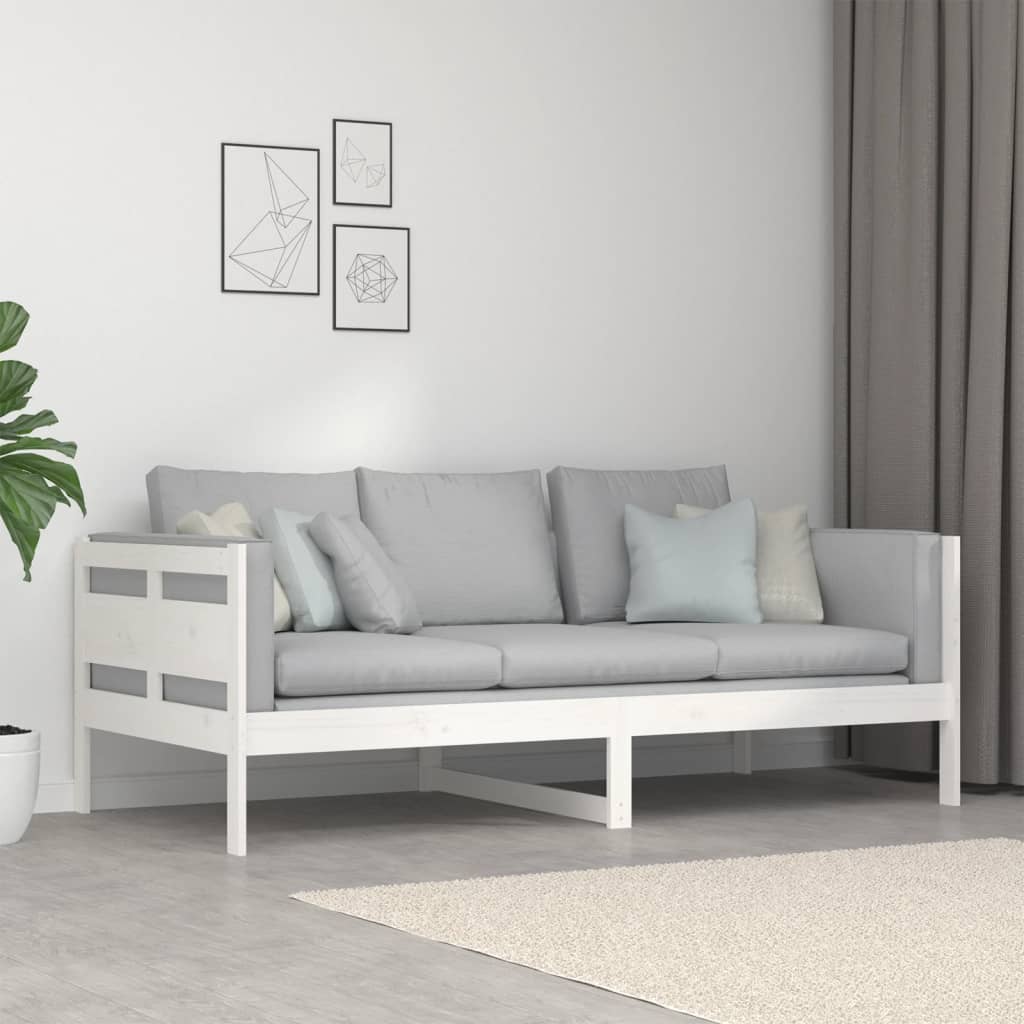 Daybed in White Solid Pine Wood 90x190 cm