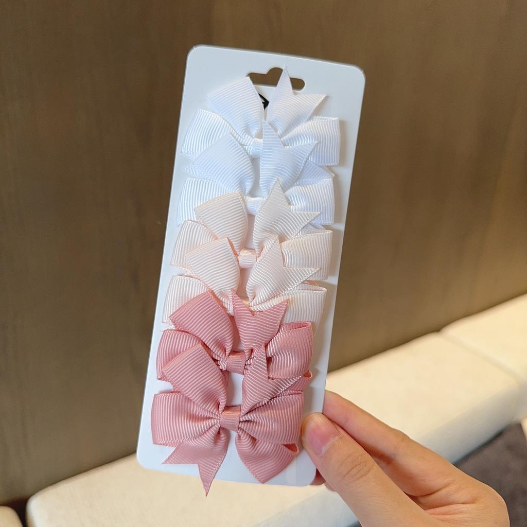 6 stk Baby Cheer Sløyfer Hårspenne for Jenter Ensfarvede Hårnåler Spenner Håndlaget Hodeplagg Barn Nydelig Hårtilbehør 2,5 tommer