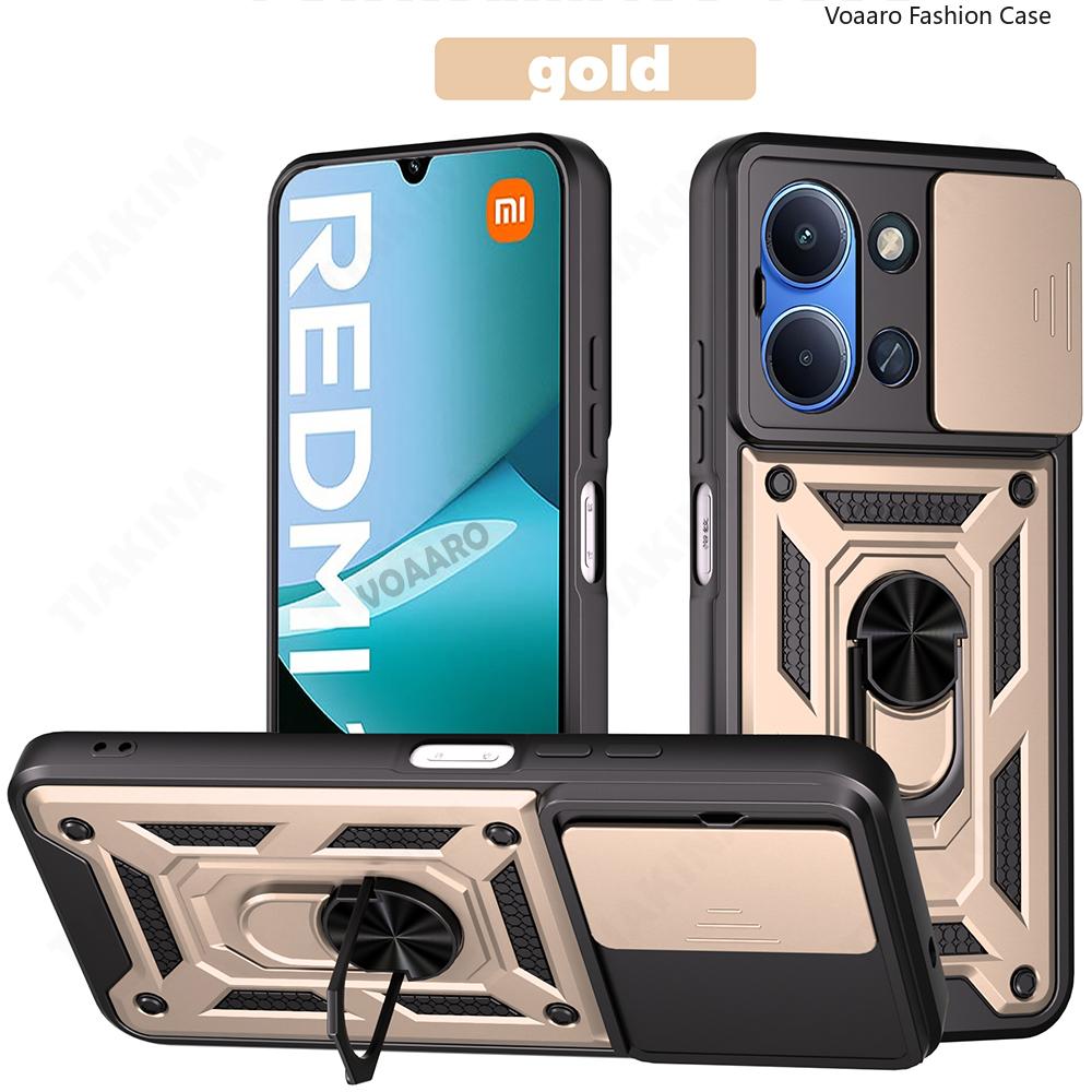 Schiebe-Objektivschutz Hülle für Xiaomi Redmi 15C 171mm Hülle für Redmi 15C EU 173mm Hülle Magnetischer Ring Ständer Halter Abdeckung Capa