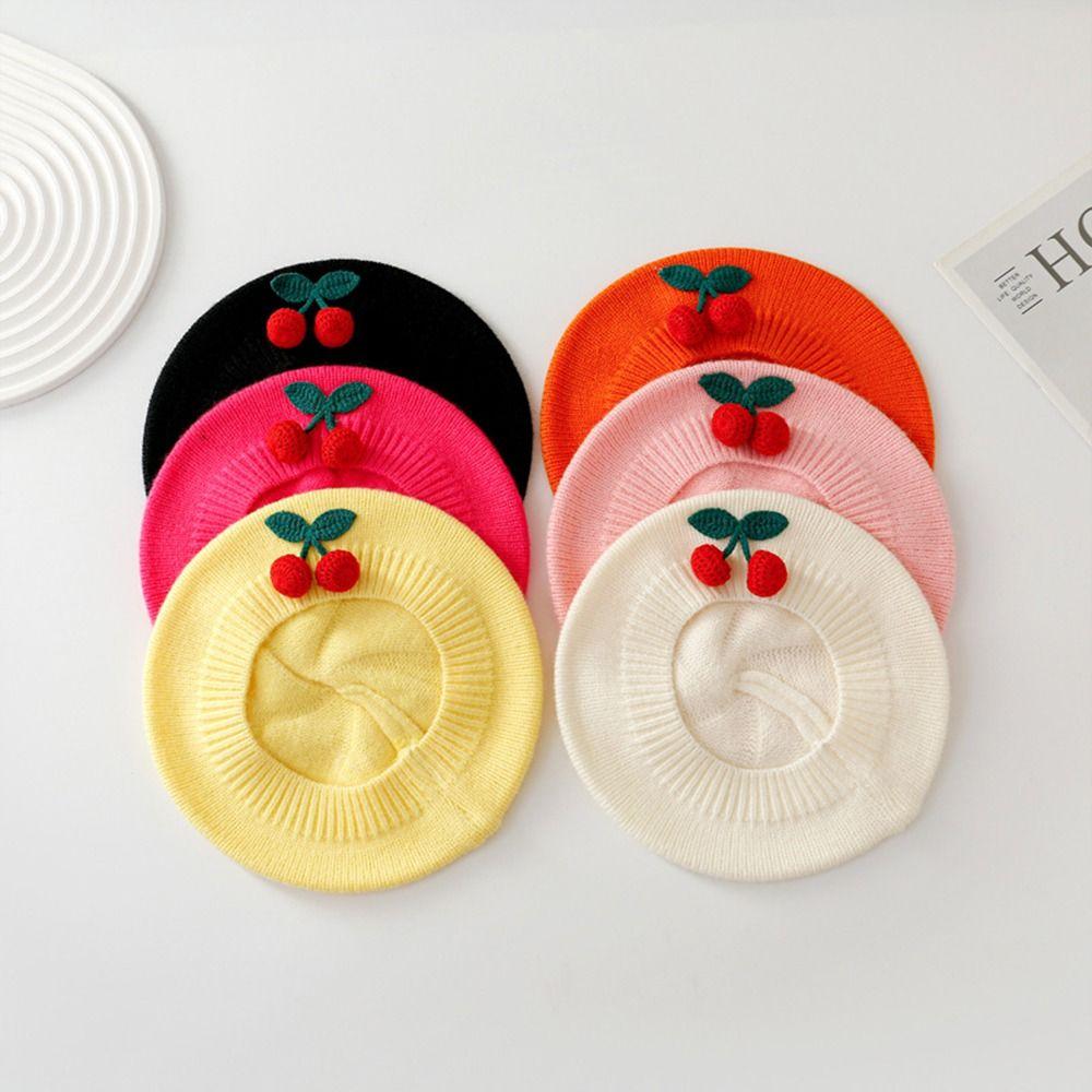 Kawaii Knit Beanie Cap Artist Toddler Princess Painter Cap  for Little Boys Girls