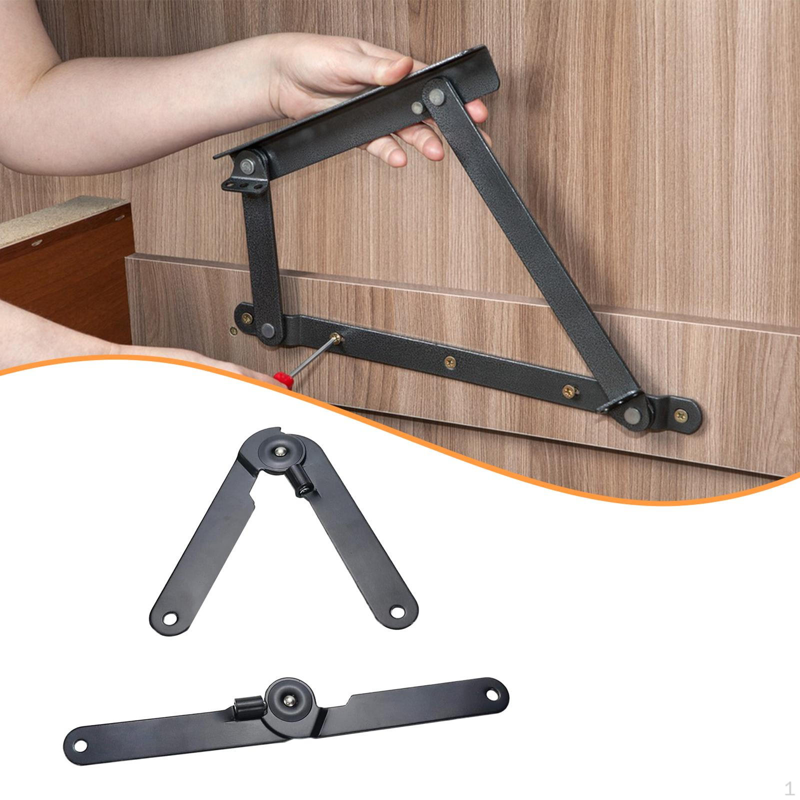 

2 Pieces Folding Support Hinges Easy to Install Versatile Furniture Hinge Brace for Bin