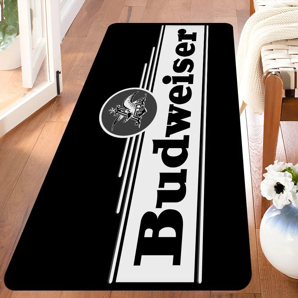 King of Beer B-Budweiser Carpet Living Room Sofa Bedroom Balcony Door Mat Kids Room Home Decoration Anti-Slip Large Area Rug