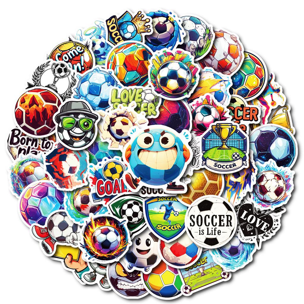 50 Hot-Blooded Football Graffiti Stickers Decorate Mobile Phone Case Refrigerator Water Cup Stickers
