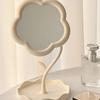 Flower Desk Makeup Mirror with Storage Tray 360 Degrees Rotation Desktop Vanity Mirror Multi-purpose Women Cosmetic Table Mirror Jewelry Organizer