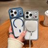 Чехол для Apple 17 Pro Max iPhone: Креативная рамка-зеркало, Магнитное крепление, Прозрачная и матовая, Ударопрочная для iPhone 15 и 16.
