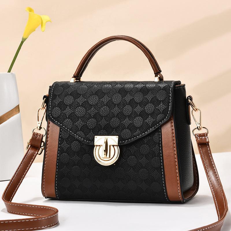 Urban Minimalist Style Pu Material Small Square Bag In Black Beige Khaki And Tan