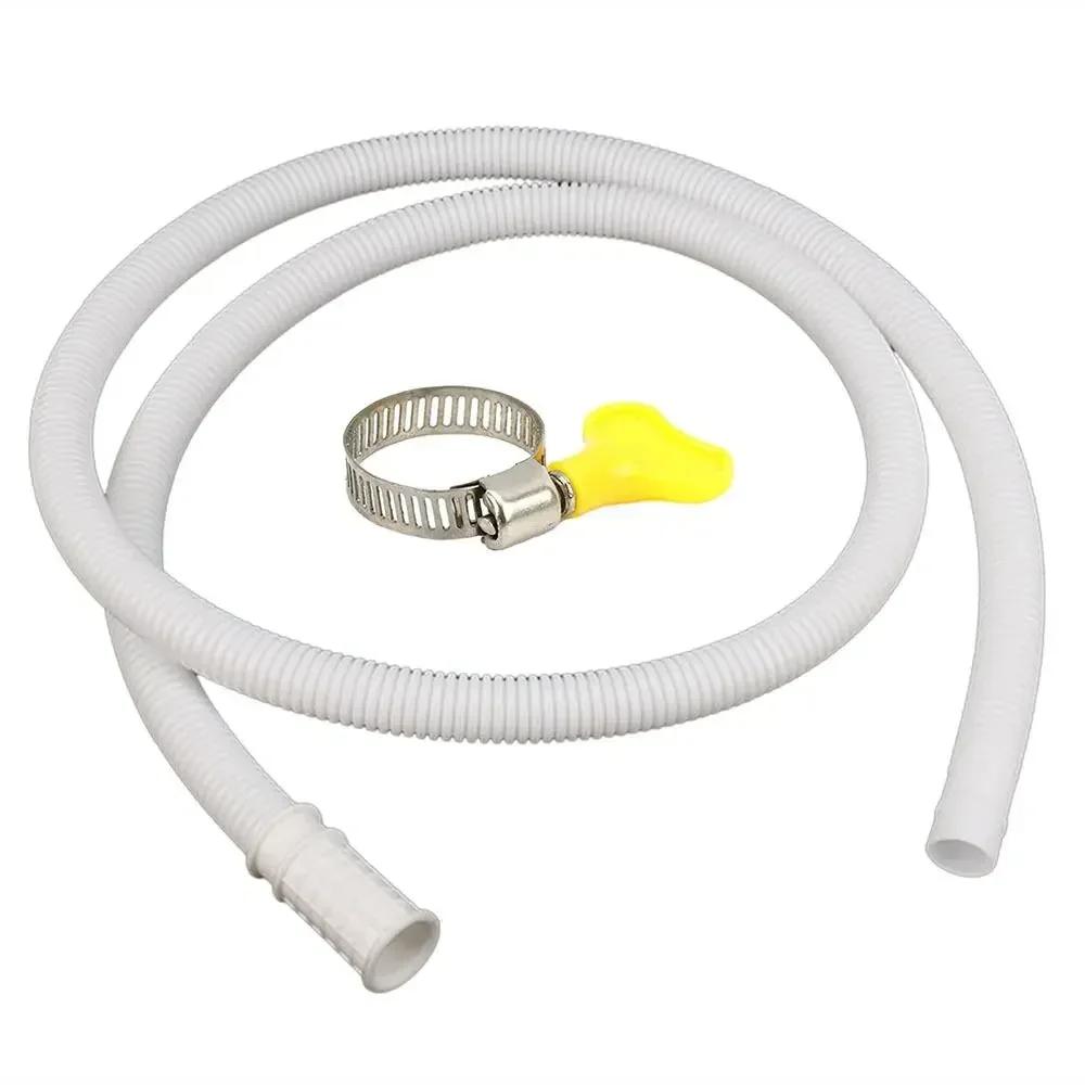 1Pcs Faucet Accessories Drain Hose Pipe Waste Water Outlet Expel Flexible Hose Tube Stretchable 0.5/1/2/3m White PP Plumbing