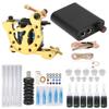 Complete Tattoo Kit Tattoo Power Supply Clip Cord Pedal Handle Needle Grommet Coil Tattoo Machine