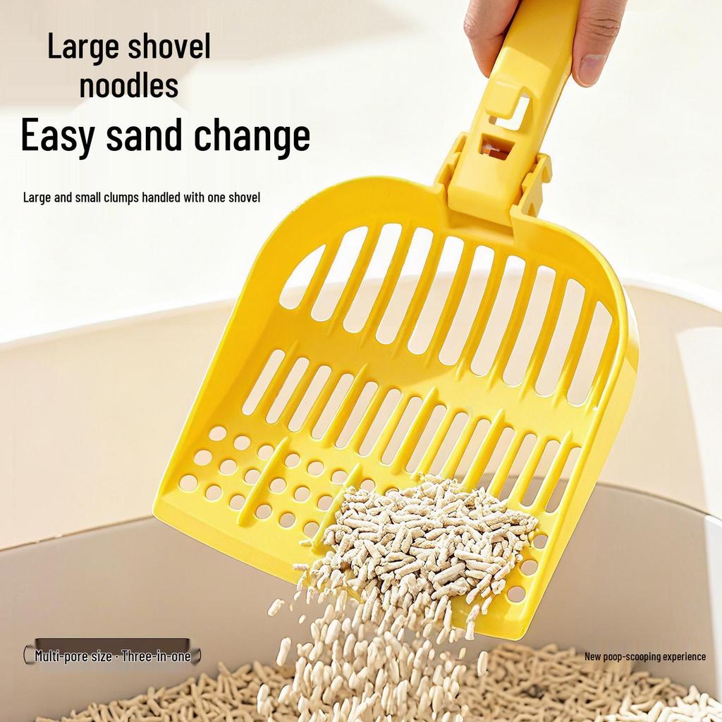Large Thickened Tofu Cat Litter Scoop with Fine Holes for Cats and Dogs