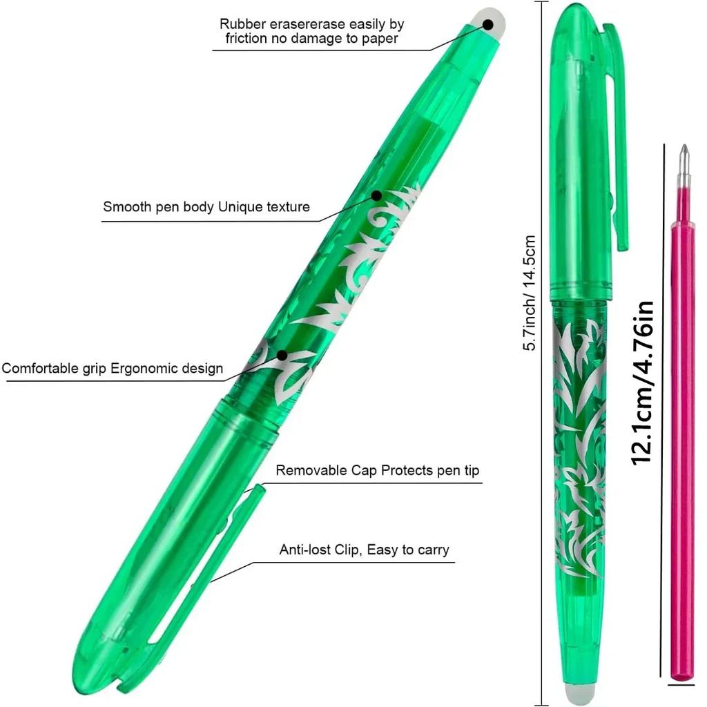 8/12 Piece Collection Multi-color Erasable Gel Pen 05mm Kawaii Pens Writing Creative Drawing Tools Office School Supply Stationery