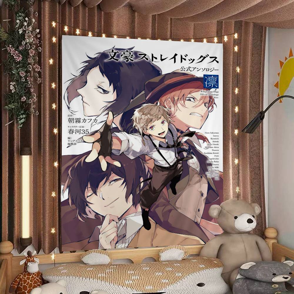 Anime Bungo Stray Dogs Cartoon Tapestry Home Decoration Hippie Bohemian Decoration Divination Home Decor