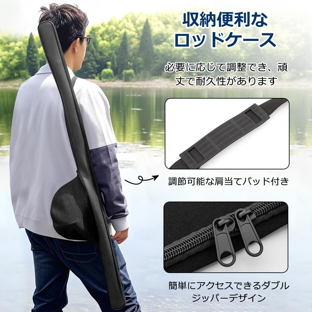 Fishing Rod Bag 118cm/128cm Folding Rod Case Portable Fishing Rod