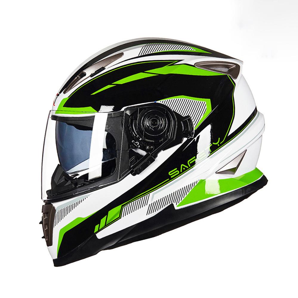 Full Face Motorcycle Helmet Dual Lens Winter Safety Anti-Fog Waterproof Motocross HelmetRiding Motorbike Helmet Men Women DOT