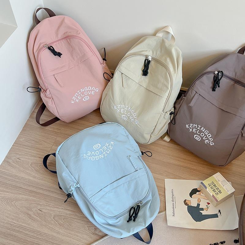 School bag Lazy wind school bag Female high school college student Campus letter backpack Junior high school student tide backpack