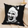 Federa Cuscino Horror T-Terrifier Tessuto Morbido Peluche Stampa Double-Sided Copricuscino per Divano Per Tutte le Stagioni Decorazione Casa Regalo