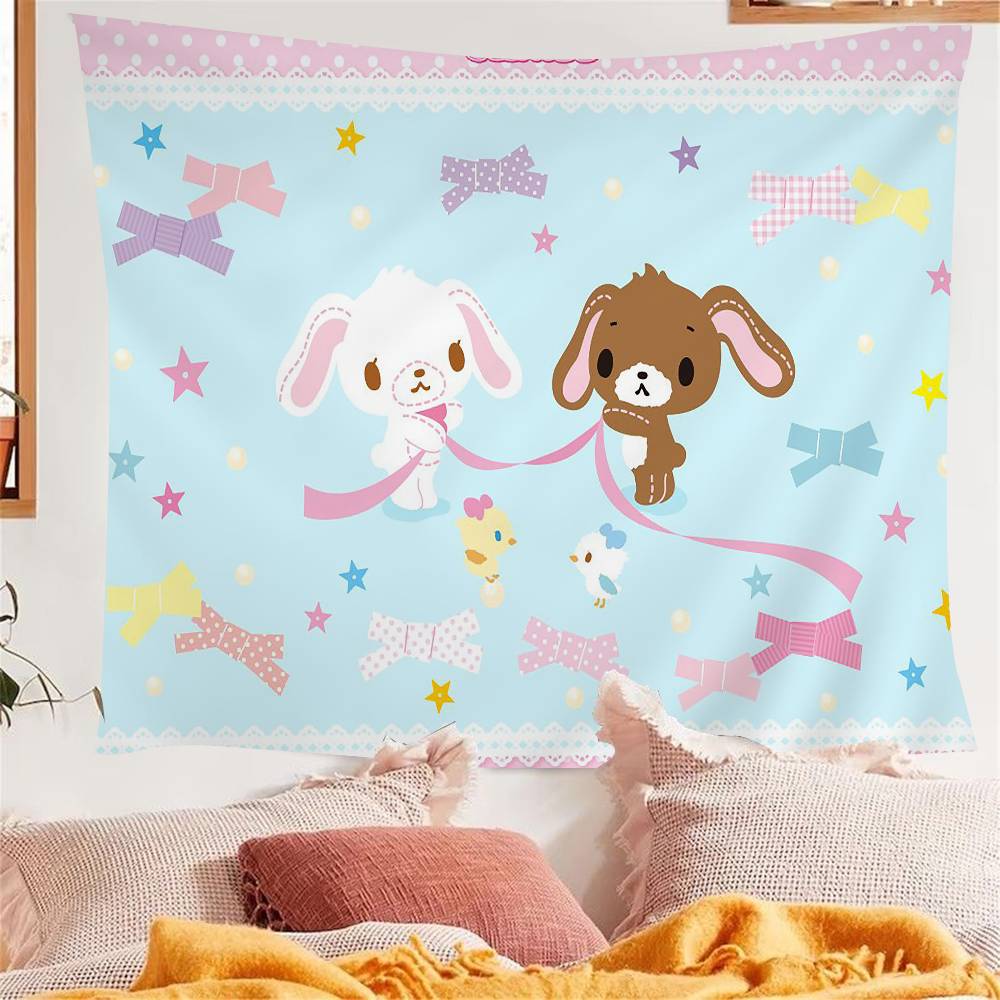 

Sugar bunnies Dreamland Carousel Anime Tapestry Hippie Flower Wall Carpets Dorm Decor Wall Hanging Home Decor 74x94cm(29x37in)