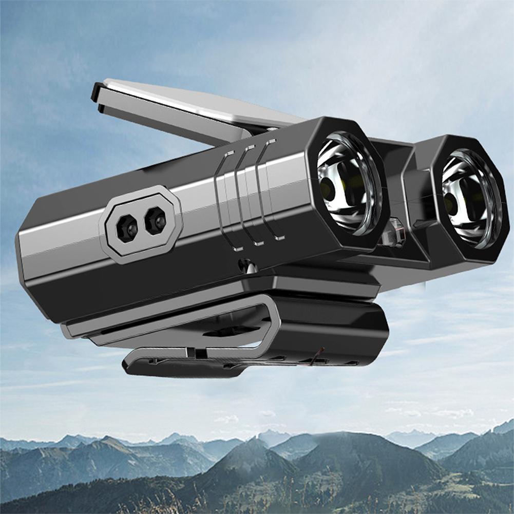 

XPE LED Hat Clip Light Type-C USB Charging 1500mAh Mini Headlamp 5 Modes IPX4 Stepless Dimming Power Display for Fishing Camping China Mainland