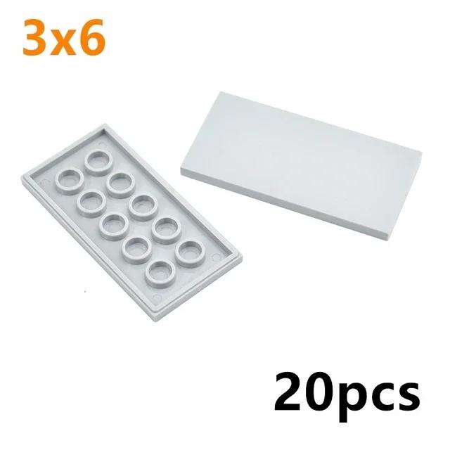 DO IT YOURSELF Ceramic Tile Construction Bricks MOC Smooth Figures Blocks 4x4 6x6 8x8 8x16 7x7 Works With 10202 1751 Learning Creativity Playthings