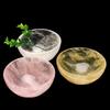 Natural Powder Crystal Small Bowl, Crystal White Yellow Powder Crystal Bowl, Living Room, Home, Office Desktop, Handicraft Decoration
